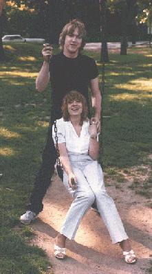 Here is a picture of my wife and I that I keep on my desk.