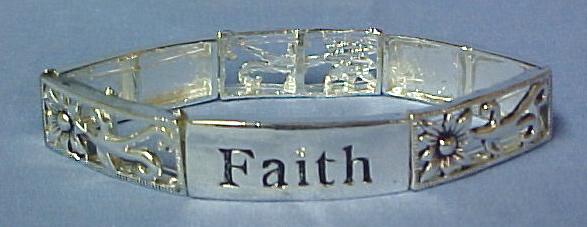 Cancer Awareness Faith Hope Love Floral Bracelet NWT FH  