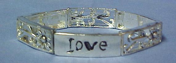 Cancer Awareness Faith Hope Love Floral Bracelet NWT FH  