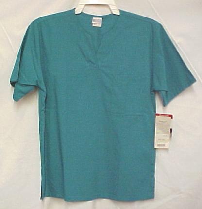 barco teal v neck scrub top medical uniform xs new