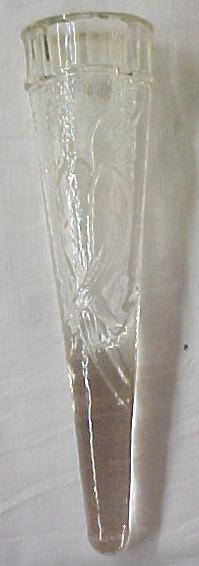 Clear Depression Glass Wall Pocket w/Bird Pattern New  