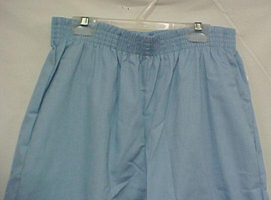 Scrub Pants Light Blue Elastic Waist Scrubs Small New  