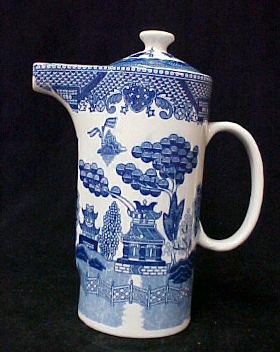 Blue Willow Porcelain China Water Jug Pitcher w/Lid New  