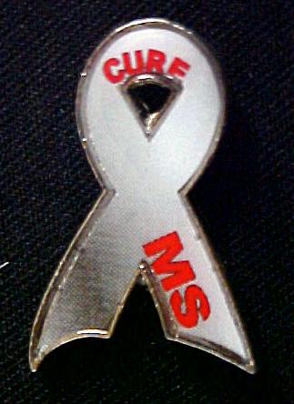 Cure MS Multiple Sclerosis Awareness Ribbon Pin Tac NIB  