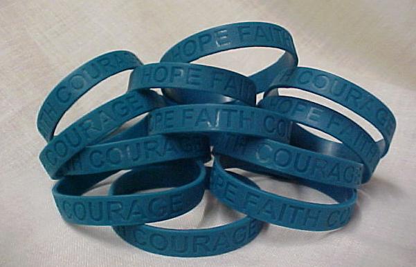 Ovarian Cancer Awareness Silicone Bracelets Lot of 12  