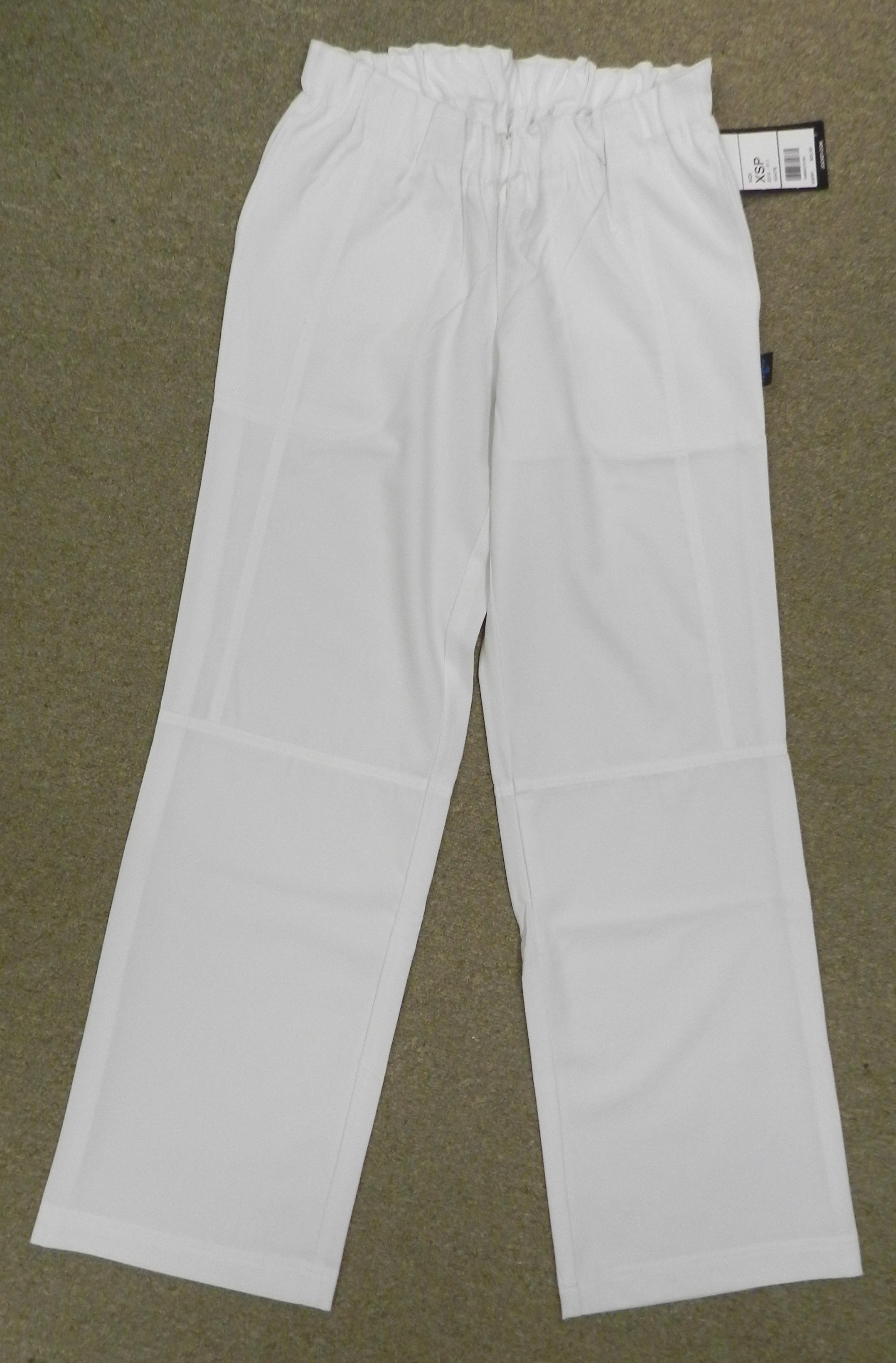Jockey 2219 Elastic Waist Uniform Scrub Pants Bottom White XS Petite ...
